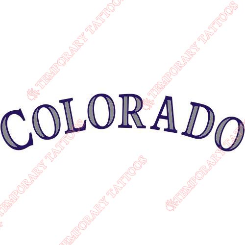 Colorado Rockies Customize Temporary Tattoos Stickers NO.1561